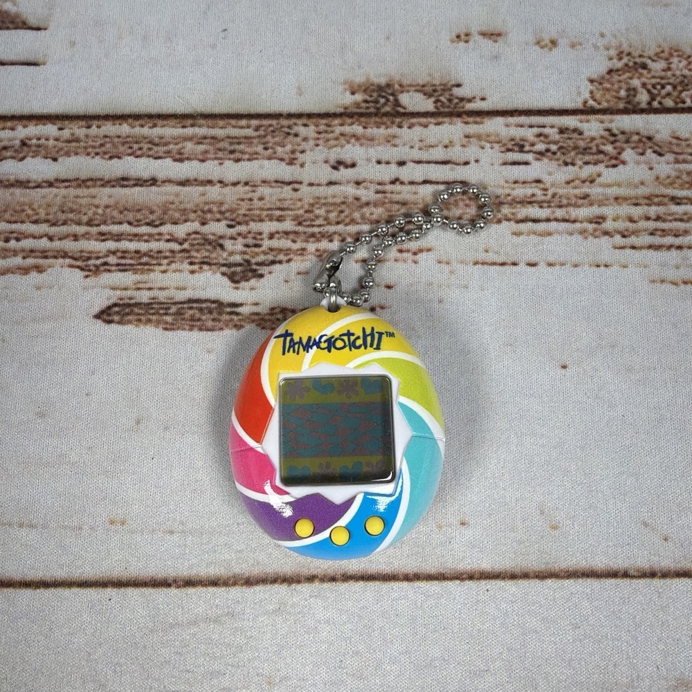 Tamagotchi Rainbow Candy Swirl Digital Virtual Pet Bandai 2017